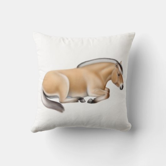 ノルウェーのフィヨルドの馬の枕 クッション (裏面)