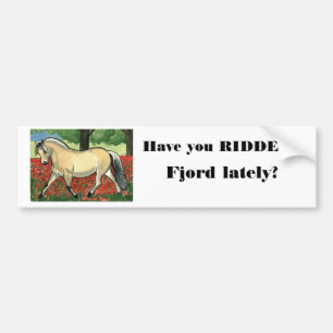 ノルウェーのフィヨルドの馬の芸術 バンパーステッカー