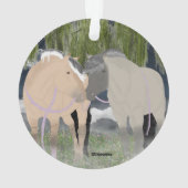 ノルウェーのフィヨルドの馬 オーナメント (裏面)