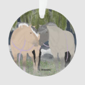 ノルウェーのフィヨルドの馬 オーナメント (正面)