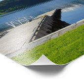 ノルウェーのフィヨルドビューとボートハウス フォトプリント (角)