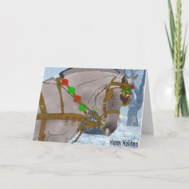 ノルウェーのフィヨルドホースクリスマス シーズンカード