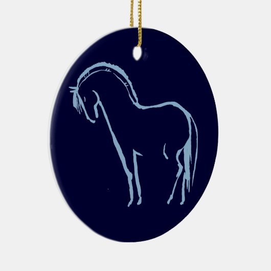 ノルウェーのフィヨルドホース セラミックオーナメント (右)
