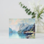 ノルウェーのフィヨルド素晴らしア絵画ートの ポストカード (スタンド正面)