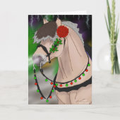 ノルウェーのフィヨルド馬クリスマススタリオンクリスマス シーズンカード (正面)