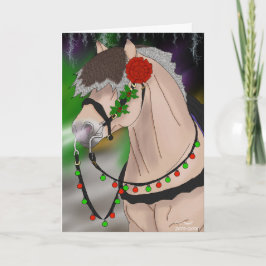 ノルウェーのフィヨルド馬クリスマススタリオンクリスマス シーズンカード
