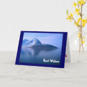 ノルウェーのフィヨルド カード (黄色い花)