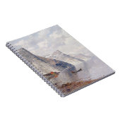 ノルウェーのフィヨルド(キャンバスの油)の船遊び ノートブック (右側)