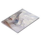 ノルウェーのフィヨルド(キャンバスの油)の船遊び ノートブック (左側)