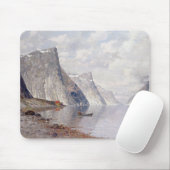 ノルウェーのフィヨルド(キャンバスの油)の船遊び マウスパッド (マウス)