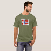 ノルウェーのブラシの旗 Tシャツ (正面フル)