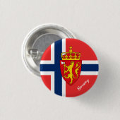 ノルウェーのボタン,愛国的なノルウェー国旗のファッション 缶バッジ (正面&裏面)