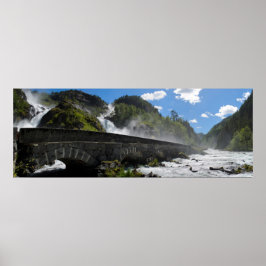 ノルウェーのラテフォッセン滝のポスター ポスター