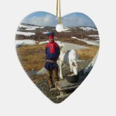 ノルウェーのラプランドのSamiの解決 セラミックオーナメント (右)