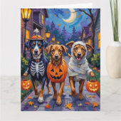 ノルウェーのランデフントトリックまたはトリートハロウィーン カード (正面)