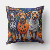 ノルウェーのランデフントトリックまたはトリートハロウィーン クッション (裏面)