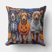 ノルウェーのランデフントトリックまたはトリートハロウィーン クッション (正面)