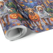 ノルウェーのランデフントトリックまたはトリートハロウィーン ラッピングペーパー (ロールコーナー)