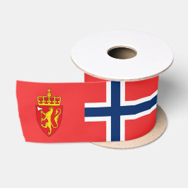 ノルウェーのリボン、エンブレム、愛国的、ノルウェーの旗 サテンリボン