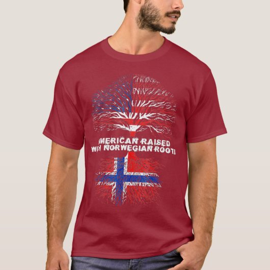 ノルウェーのルーツで育ったアメリカ人 Tシャツ (正面)