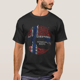 ノルウェーのルーツ、ノルウェーのフラグ贈与 Tシャツ