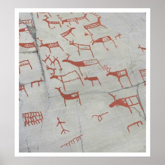 ノルウェーのロックアルタフィヨルド ポスター (正面)