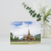 ノルウェーのロムにあるステーブ教会のはがき ポストカード (スタンド正面)