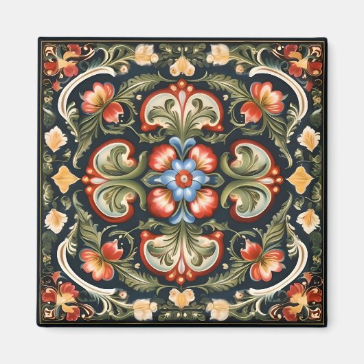 ノルウェーのローズマリング装飾品 マグネット (正面)