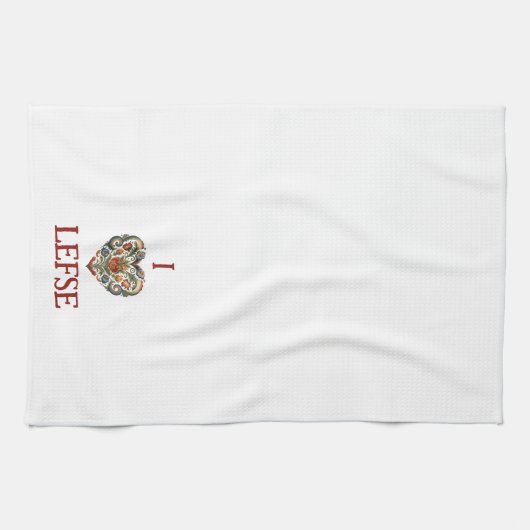 ノルウェーのローズマリンIラブレフト キッチンタオル (横)