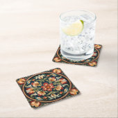 ノルウェーのローゼマリン装飾民俗芸術 スクエアペーパーコースター (インサイチュ)