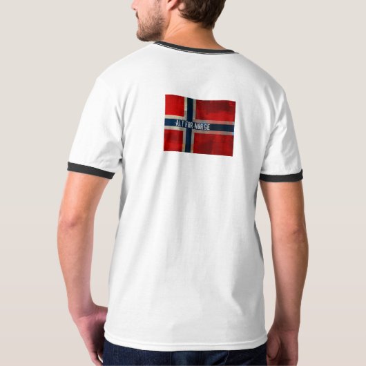 ノルウェーのワイシャツかフード付きスウェットシャツを愛して下さい Tシャツ (裏面フル)