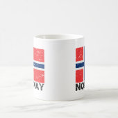 ノルウェーのヴィンテージの旗 コーヒーマグカップ (中央)
