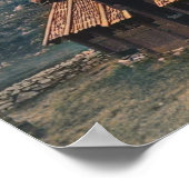 ノルウェーの中世ステーブ教会ポスター ポスター (角)