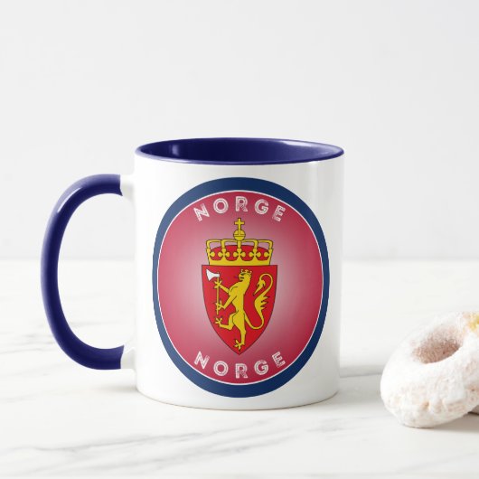 ノルウェーの伝統エンブレム マグカップ (ドーナツ)