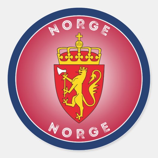 ノルウェーの伝統エンブレム ラウンドシール (正面)