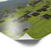 ノルウェーの写真で墓地を持つStave教会 フォトプリント (角)