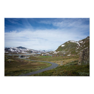 ノルウェーの写真のプリントの山の景色 フォトプリント