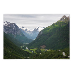 ノルウェーの写真のプリントのHjelleの谷 フォトプリント