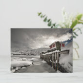 ノルウェーの冬のフォトカード (スタンド正面)