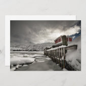 ノルウェーの冬のフォトカード (正面/裏面)