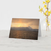ノルウェーの冬海岸 カード (黄色い花)
