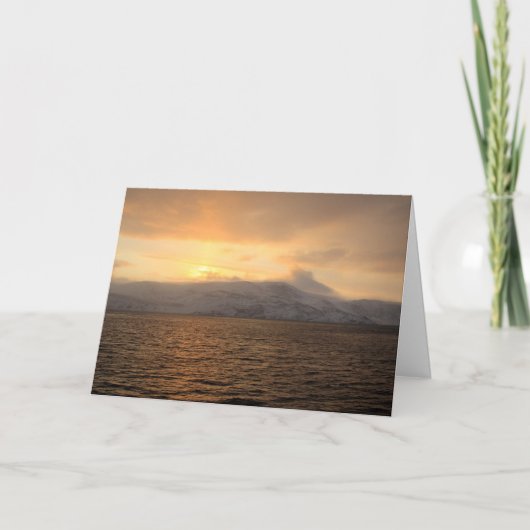 ノルウェーの冬海岸 カード (正面)