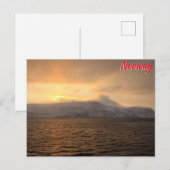 ノルウェーの冬海岸 ポストカード (正面/裏面)