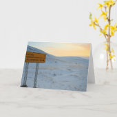 ノルウェーの冬 カード (黄色い花)