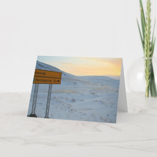 ノルウェーの冬 カード (正面)