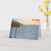 ノルウェーの冬 カード (黄色い花)