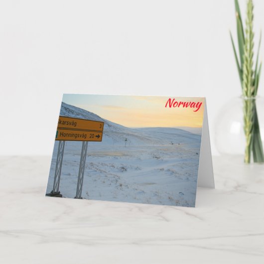 ノルウェーの冬 カード (正面)