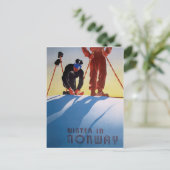 ノルウェーの冬、スキースポーツ ポストカード (スタンド正面)