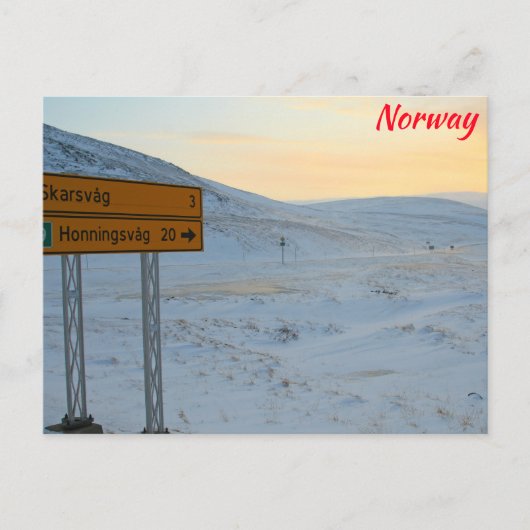 ノルウェーの冬 ポストカード (正面)