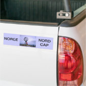 ノルウェーの北岬、地球の記号 バンパーステッカー (トラック上)
